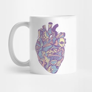 Retro Blend Transparent Heart Mug